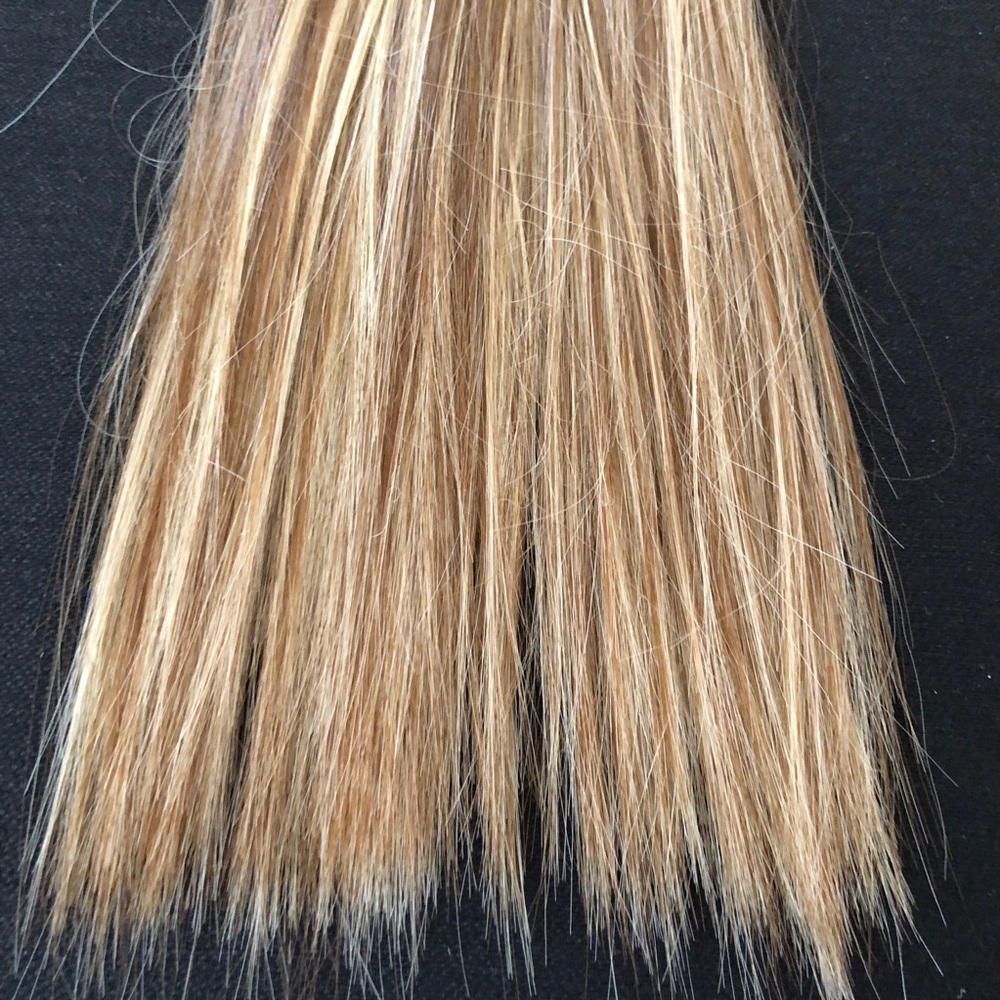6 pc Human Hair Blonde Balayage Long Straight Hair Extension Clip Ins 24" 6H613# - Picture 11 of 14